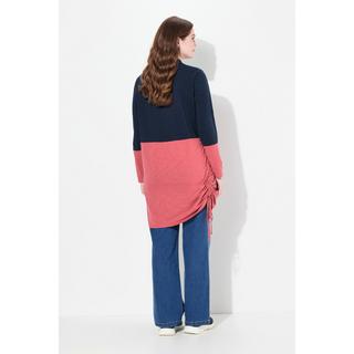 Ulla Popken T-shirt long Col montant Cordon de serrage  