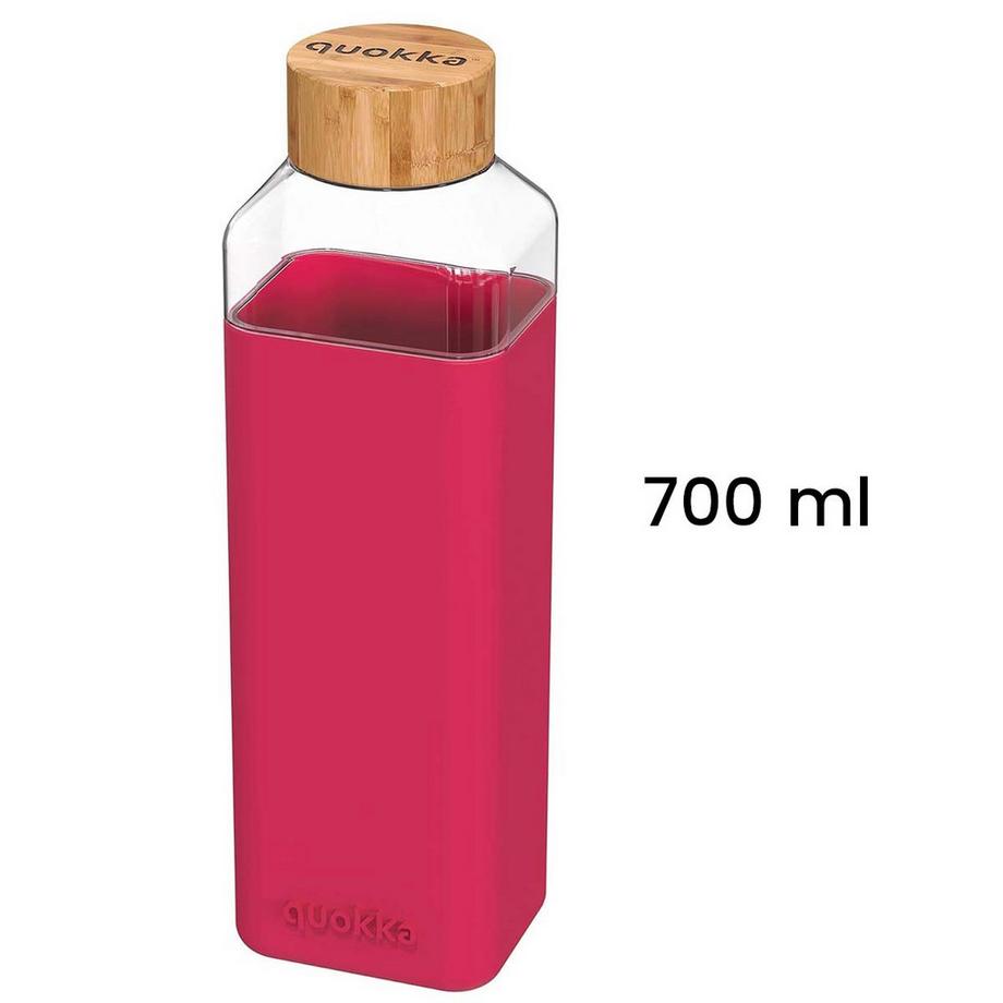 Quokka Storm Maroon 700 ml - Glas Trinkflasche  