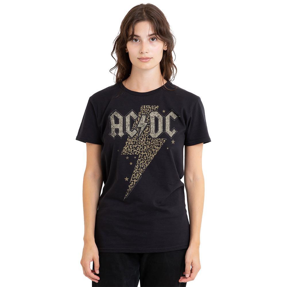 AC/DC ACDC Leopard Print Lightning Bolt T-Shirt  