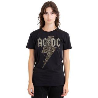 AC/DC ACDC Leopard Print Lightning Bolt T-Shirt  