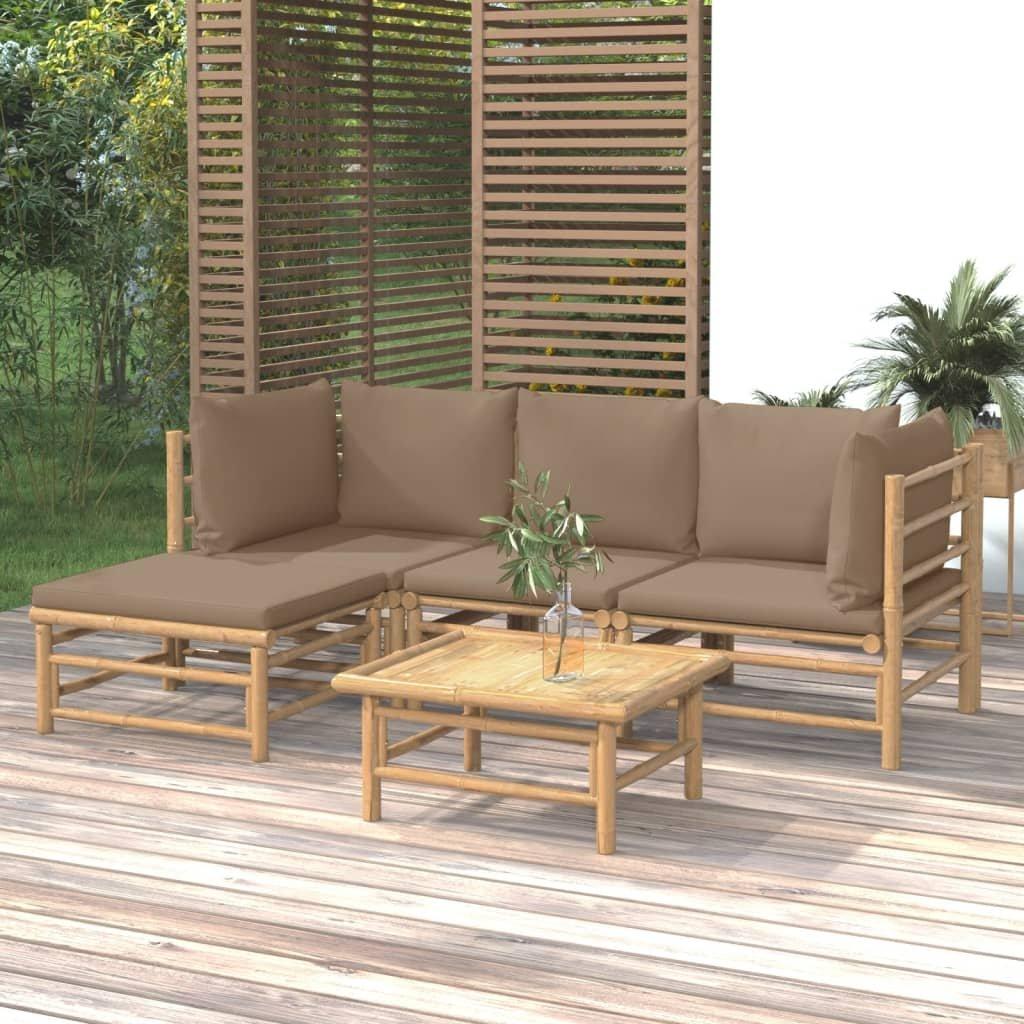 VidaXL Garten lounge set bambus  