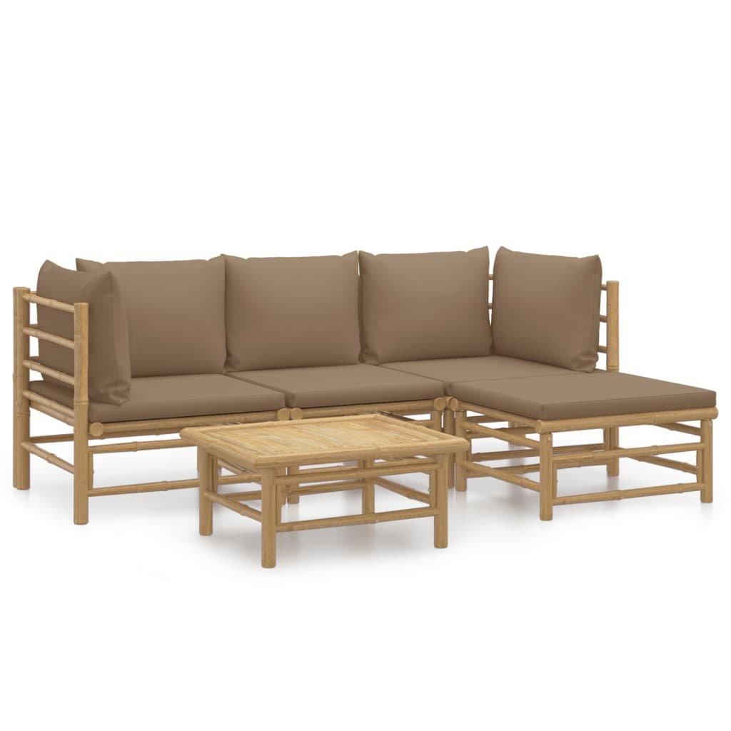 VidaXL Garten lounge set bambus  