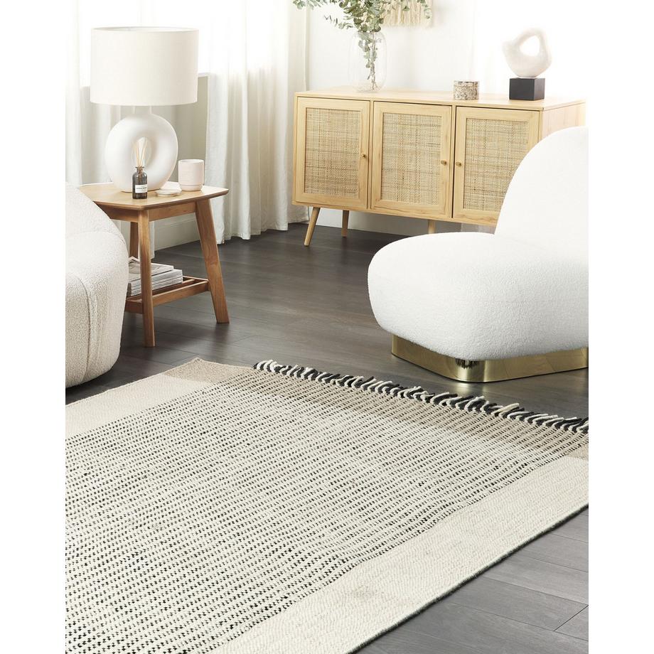 Beliani Teppich aus Wolle Skandinavisch DIVARLI  