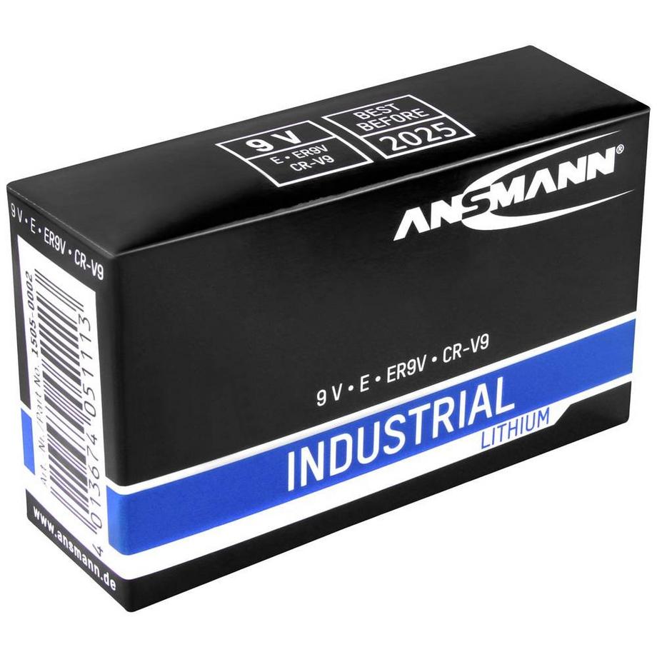 ANSMANN  Pile 9V lithium Industrial, lot de 5 