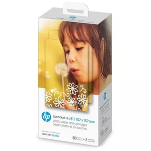 HP SprocketStudio Paper 10x15 cm HPISC80 and Cartridges 80 Blatt