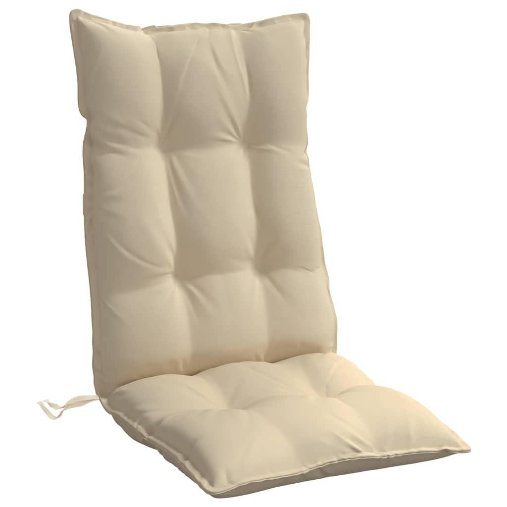 VidaXL Coussin de chaise à dossier haut tissu  