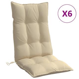 VidaXL Coussin de chaise à dossier haut tissu  