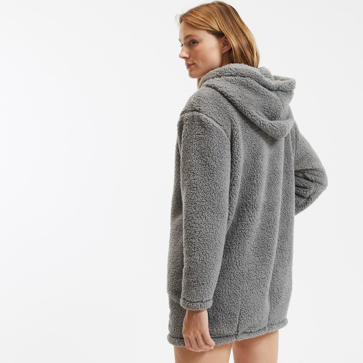 SO'HOME  Fleece-Morgenmantel mit Kapuze 