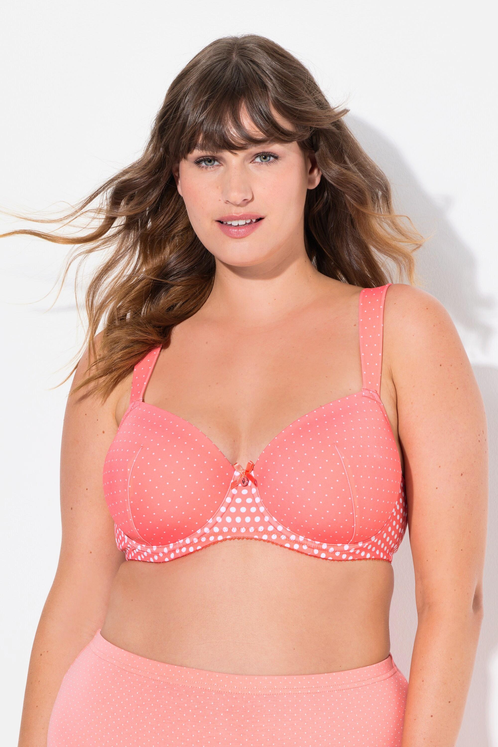 Ulla Popken Reggiseno con ferretto a pallini coppe morbide  