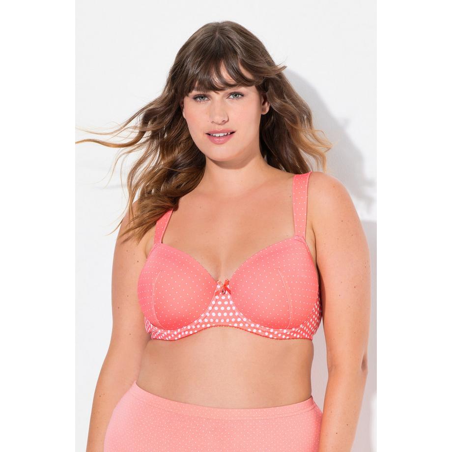 Ulla Popken Reggiseno con ferretto a pallini coppe morbide  