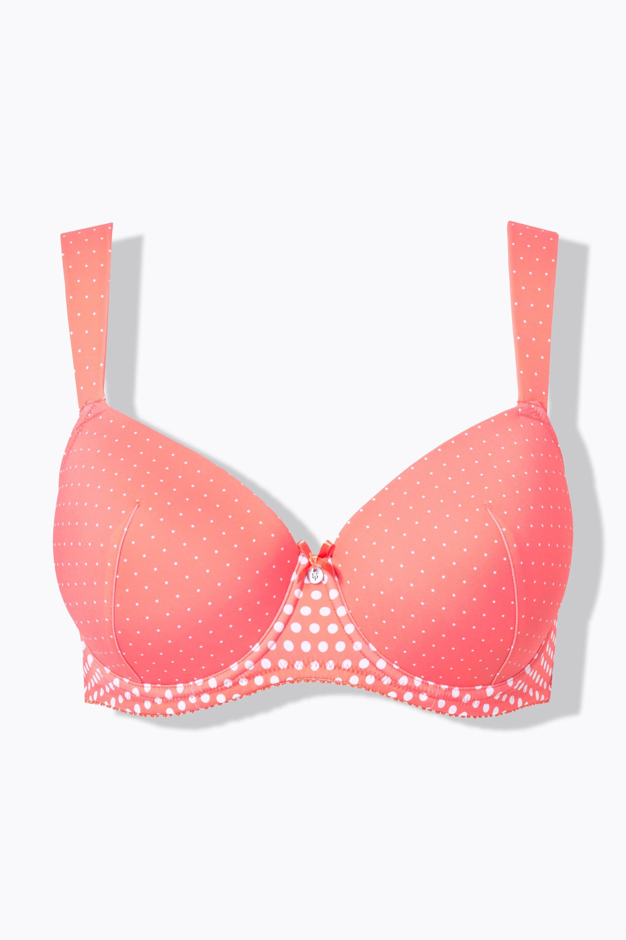 Ulla Popken Reggiseno con ferretto a pallini coppe morbide  