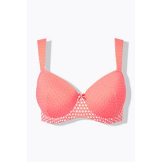 Ulla Popken  Reggiseno con pallini, ferretto, coppe morbide e coppa B-F 