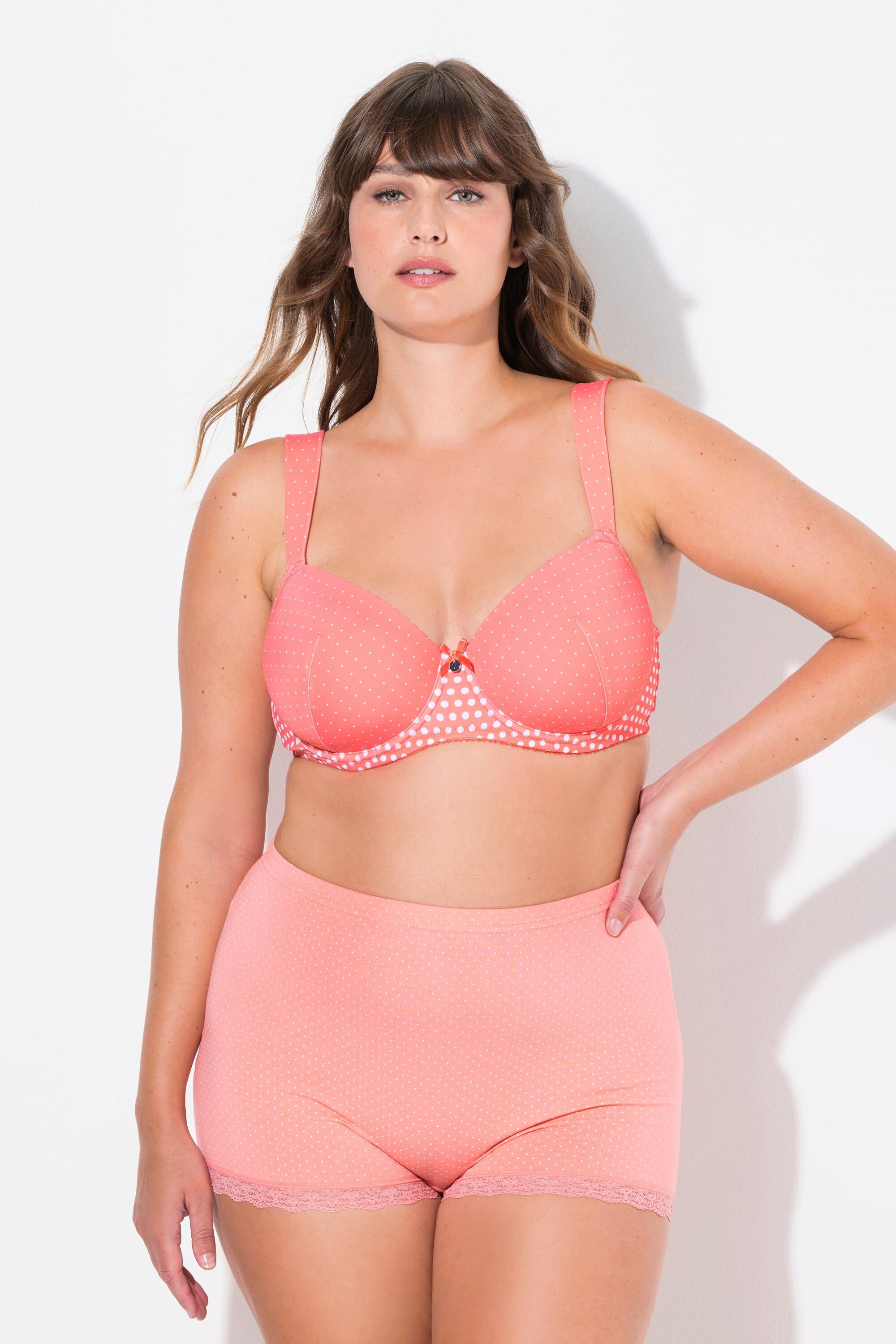 Ulla Popken Reggiseno con ferretto a pallini coppe morbide  