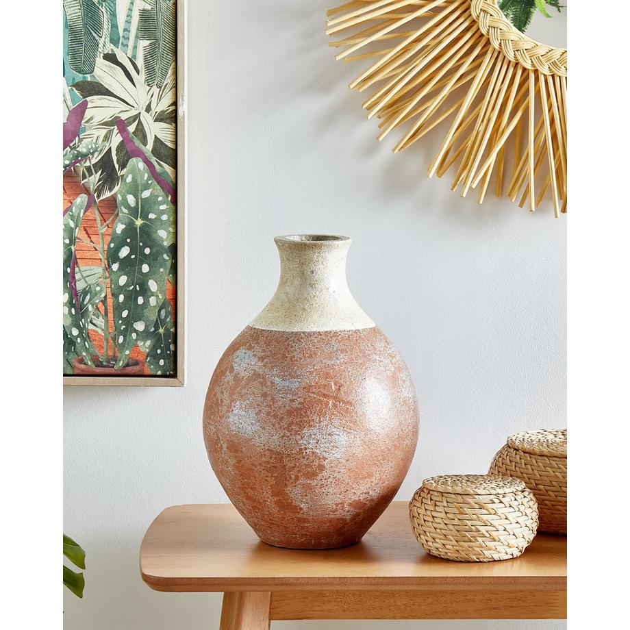 Beliani Dekovase aus Terrakotta Retro BURSA  