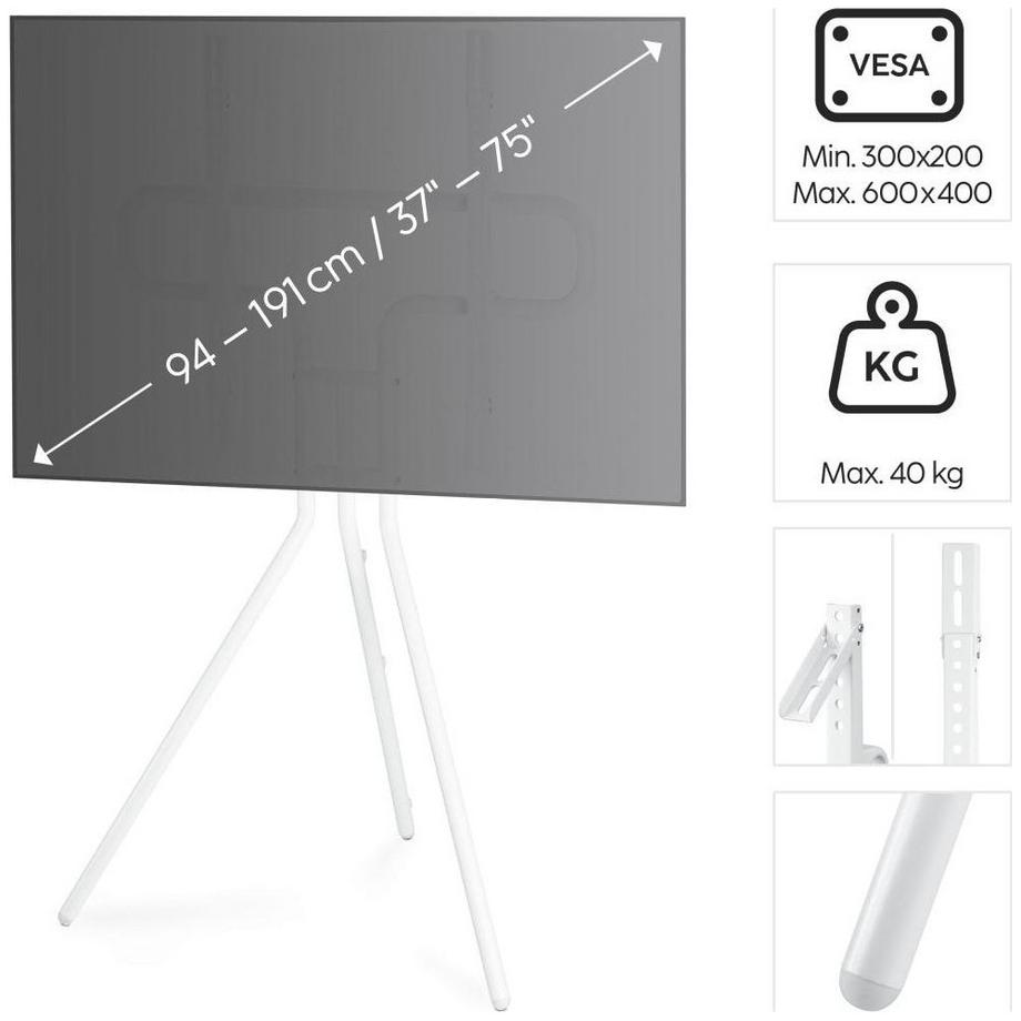 hama  HAMA TV-Ständer bis 75 Zoll Weiß 