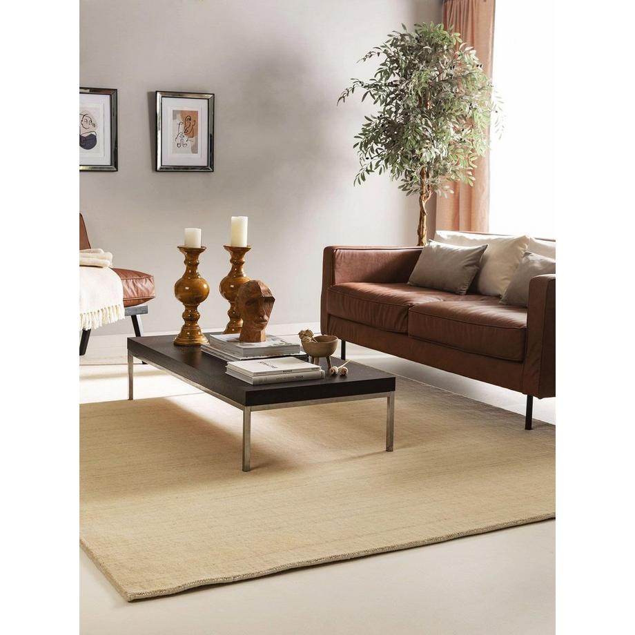 Benuta Tappeto di lana Jamal Crema  