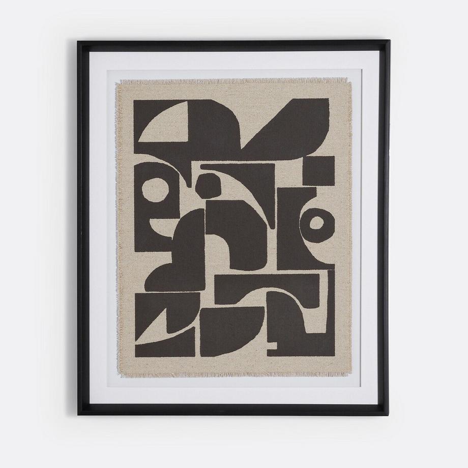 La Redoute Intérieurs Rahmen Albio mit Leinenmotiv  