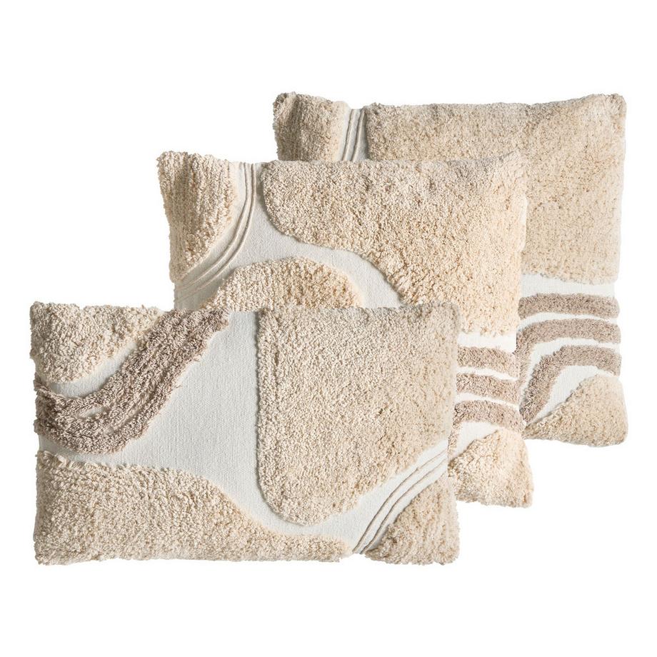 Dekokissen 3er Set aus Baumwolle Minimalistisch ALSTONIA