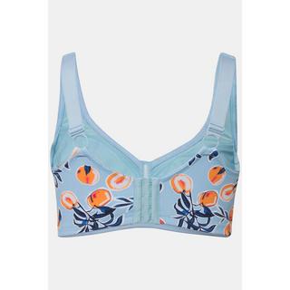 Ulla Popken Reggiseno sostenitivo stampa pesche senza ferretto coppa C-F  