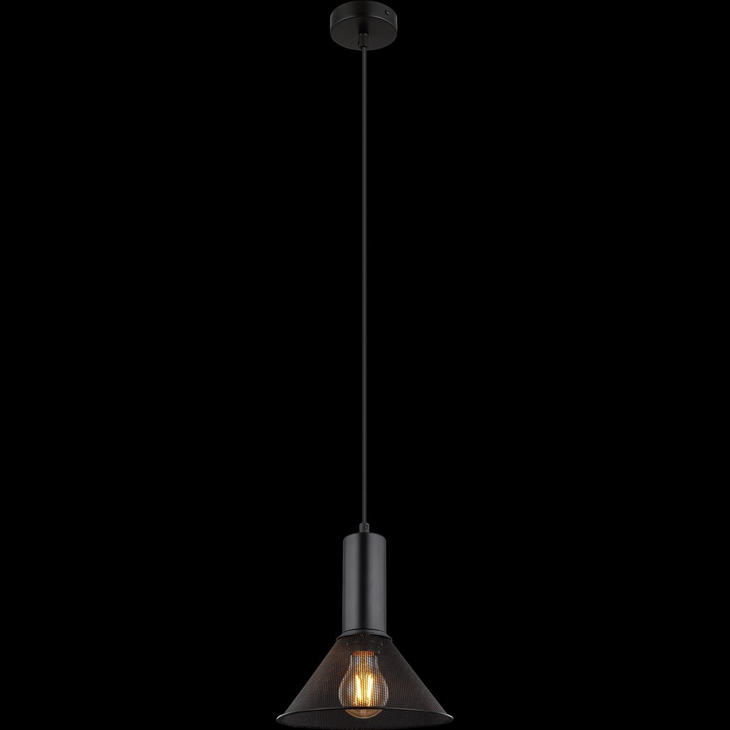 mutoni Lampe à suspension Jedd métal noir mat 21 1xE27  