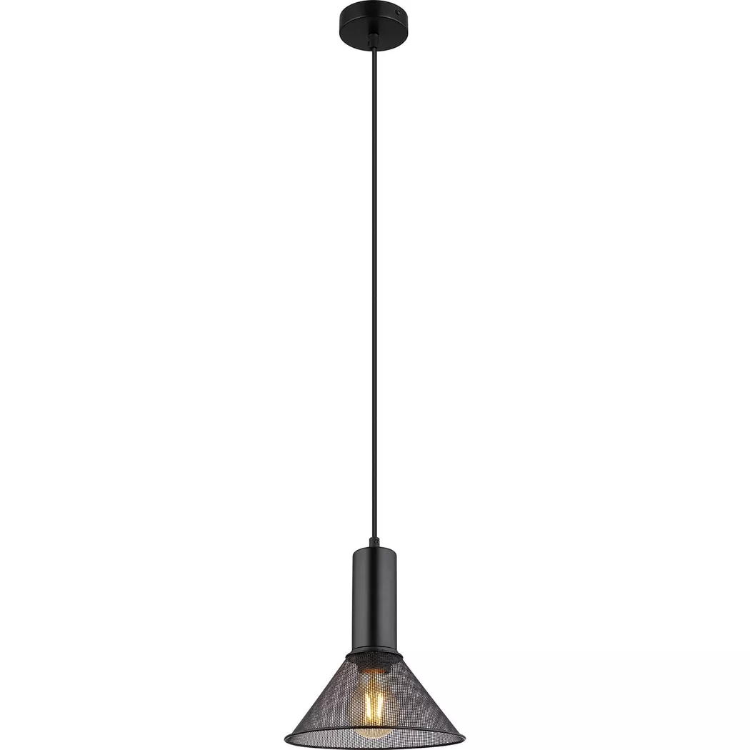 mutoni – Hängeleuchte Jedd Metall matt 21 1xE27, One Size, Schwarz