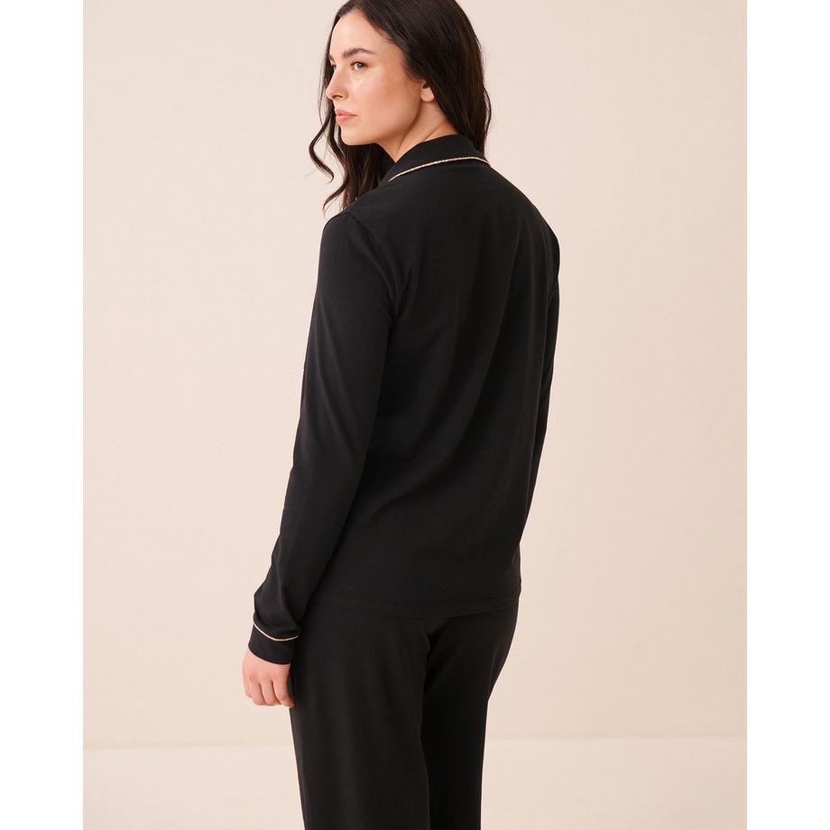 La Vie En Rose Baumwoll Langarm Pyjama Oberteil  