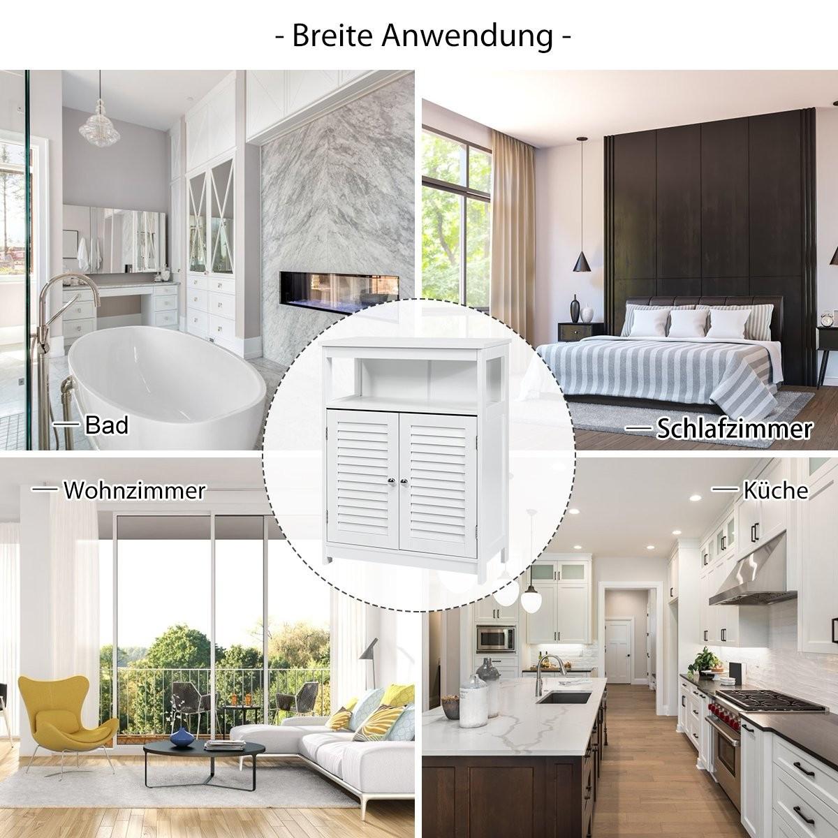 Northio Badezimmer-Schrank Badezimmer-Aufbewahrungsschrank aus Holz  