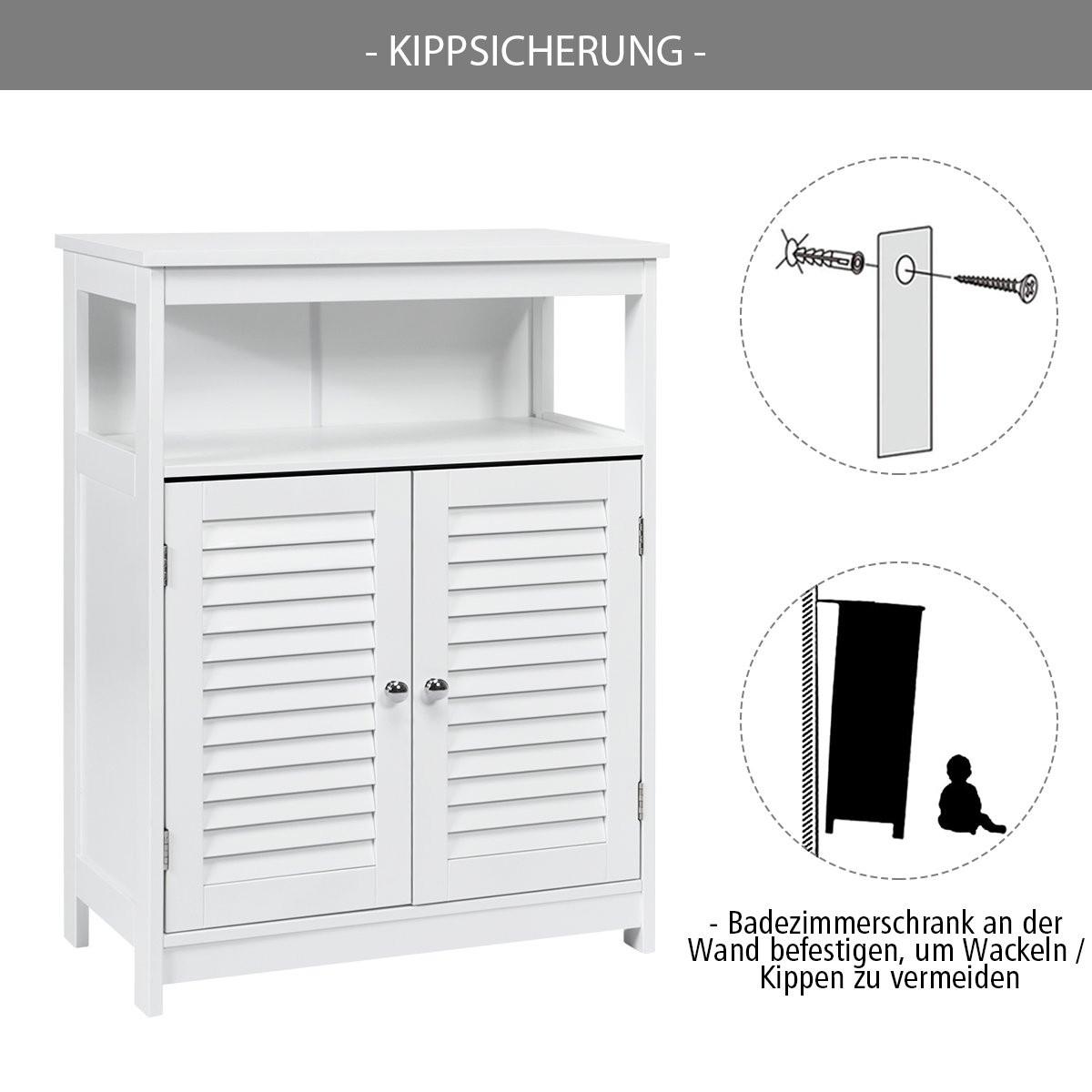 Northio Badezimmer-Schrank Badezimmer-Aufbewahrungsschrank aus Holz  