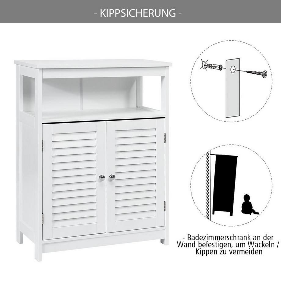 Northio Meuble de Salle de Bain Meuble de Rangement en Bois  