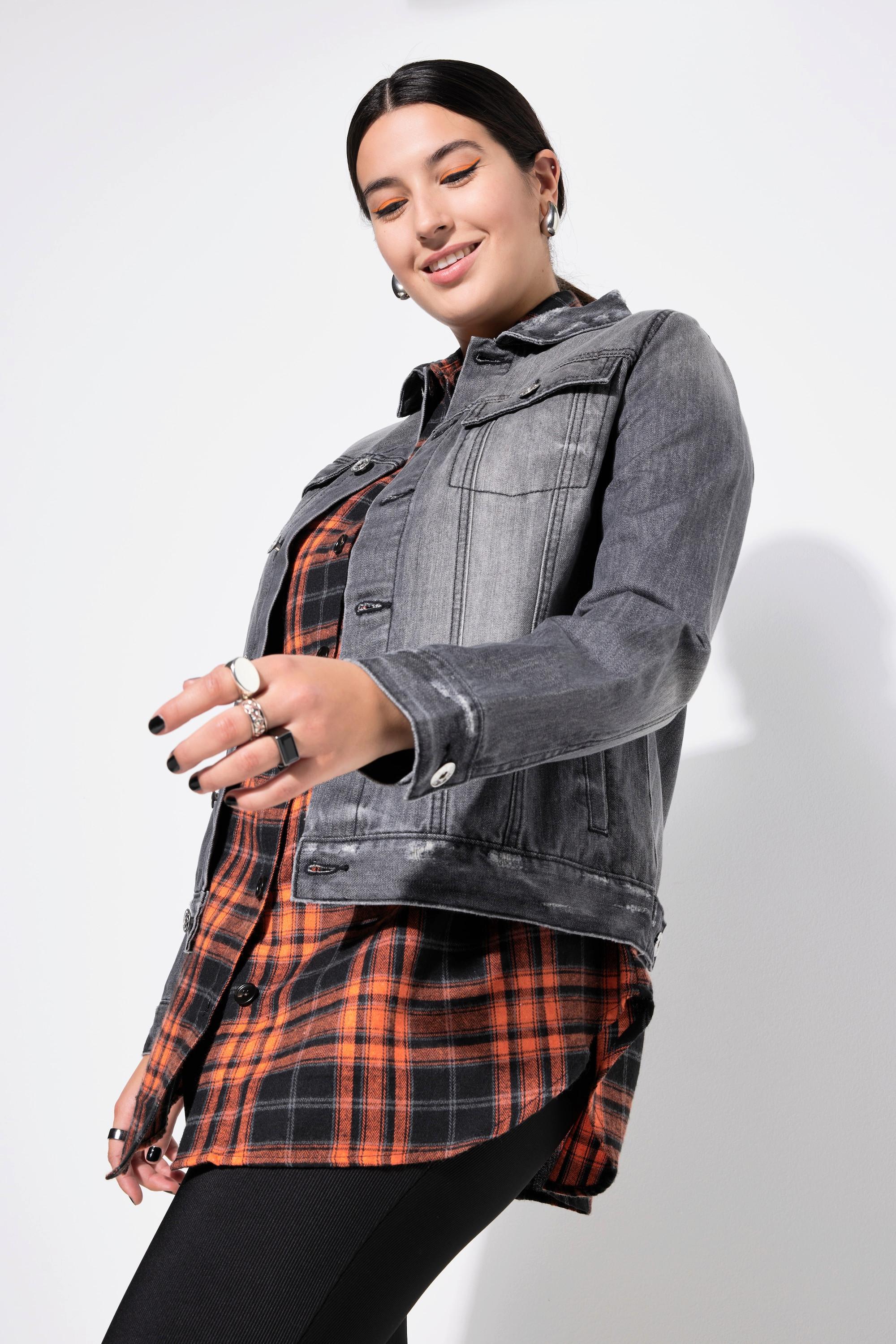 Studio Untold Jeansjacke Regular Fit Destroyed Denim  