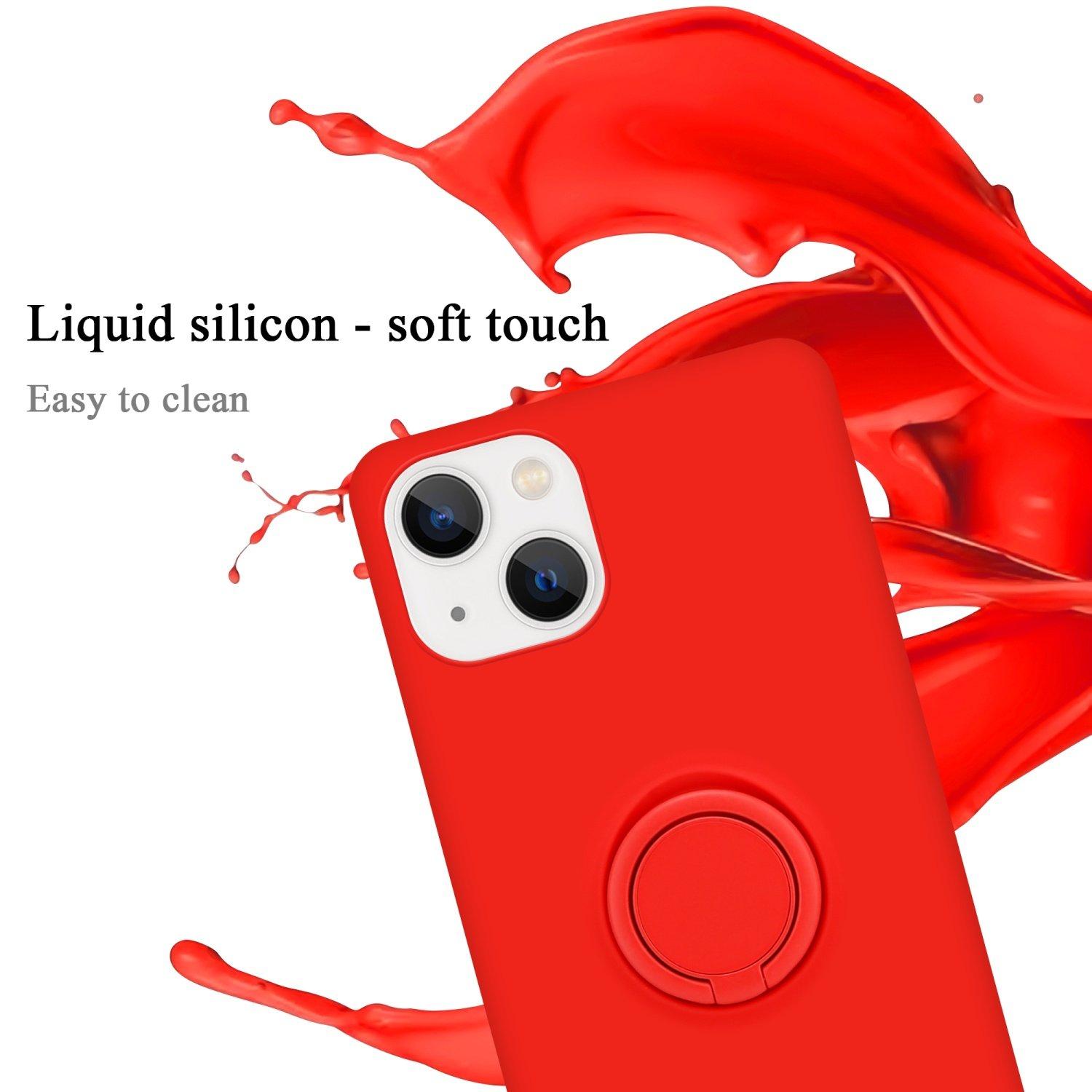Cadorabo  Hülle für Apple iPhone 14 TPU Silikon mit Ring Liquid 