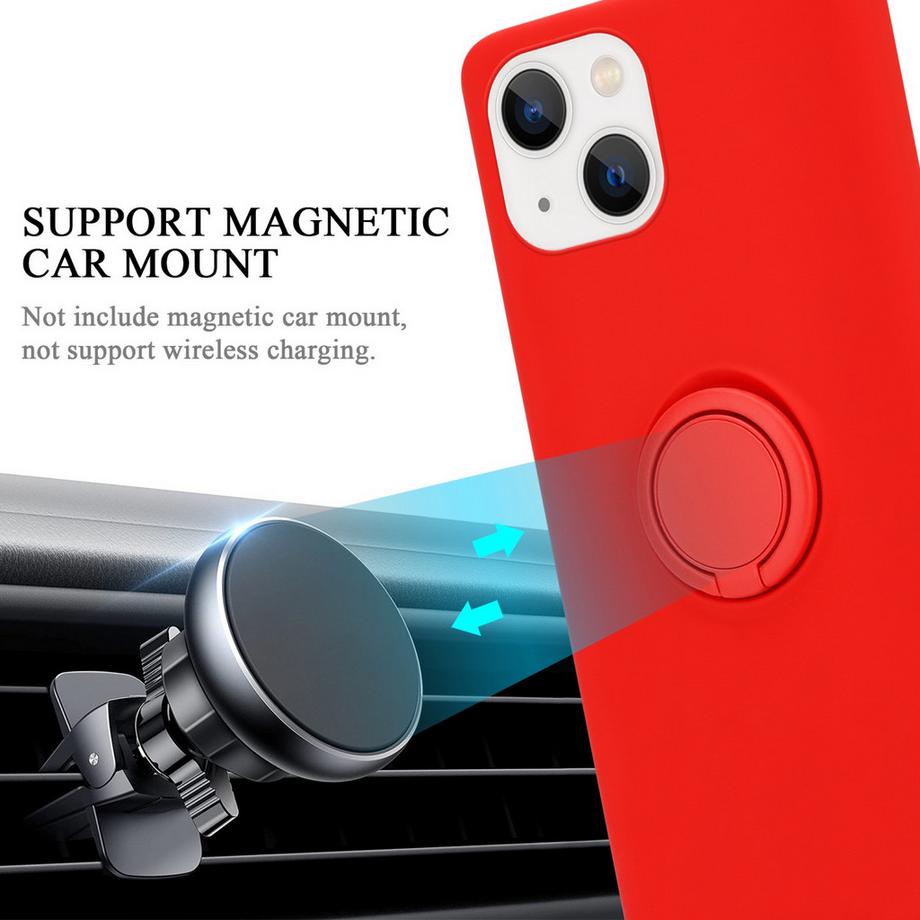 Cadorabo  Hülle für Apple iPhone 14 TPU Silikon mit Ring Liquid 