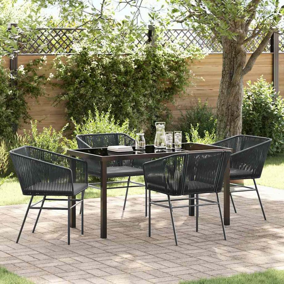 VidaXL Ensemble de salle à manger pour jardin acier enduit de poudre  