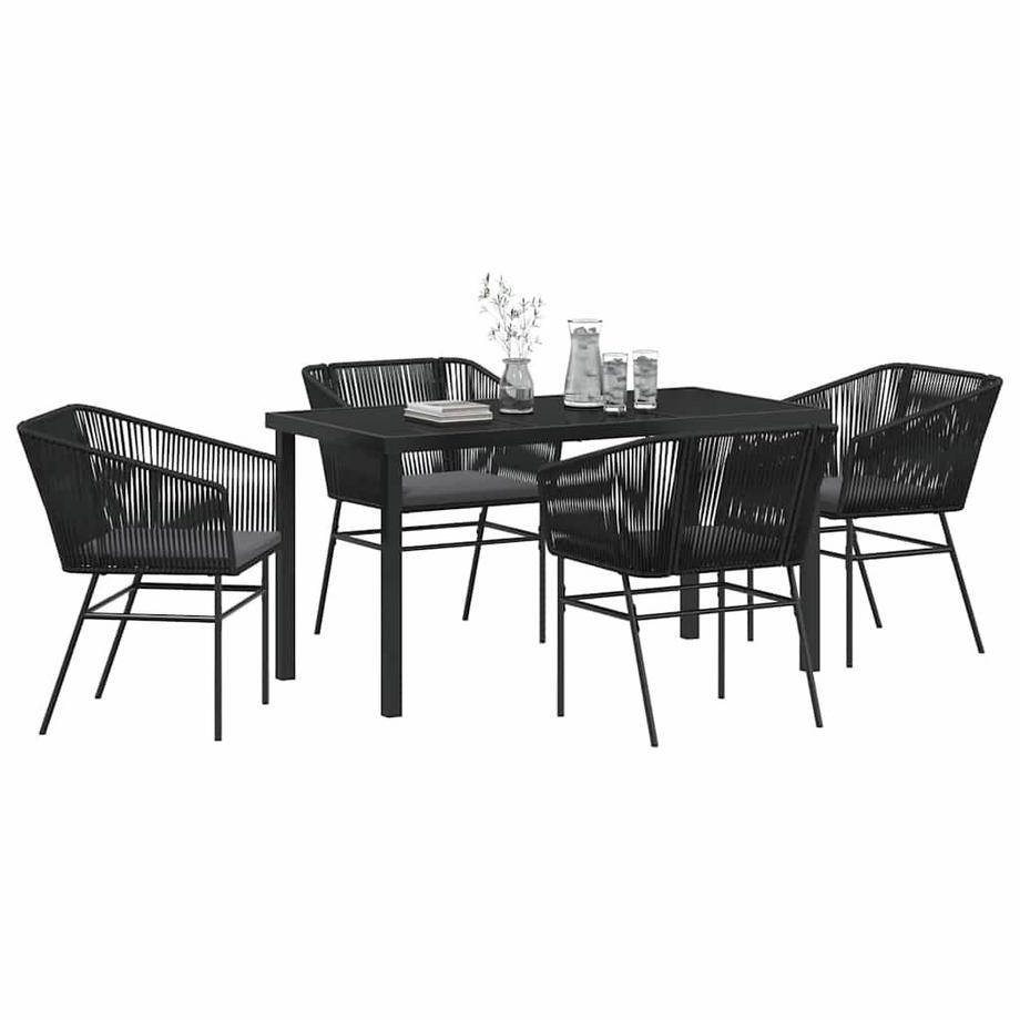 VidaXL Ensemble de salle à manger pour jardin acier enduit de poudre  