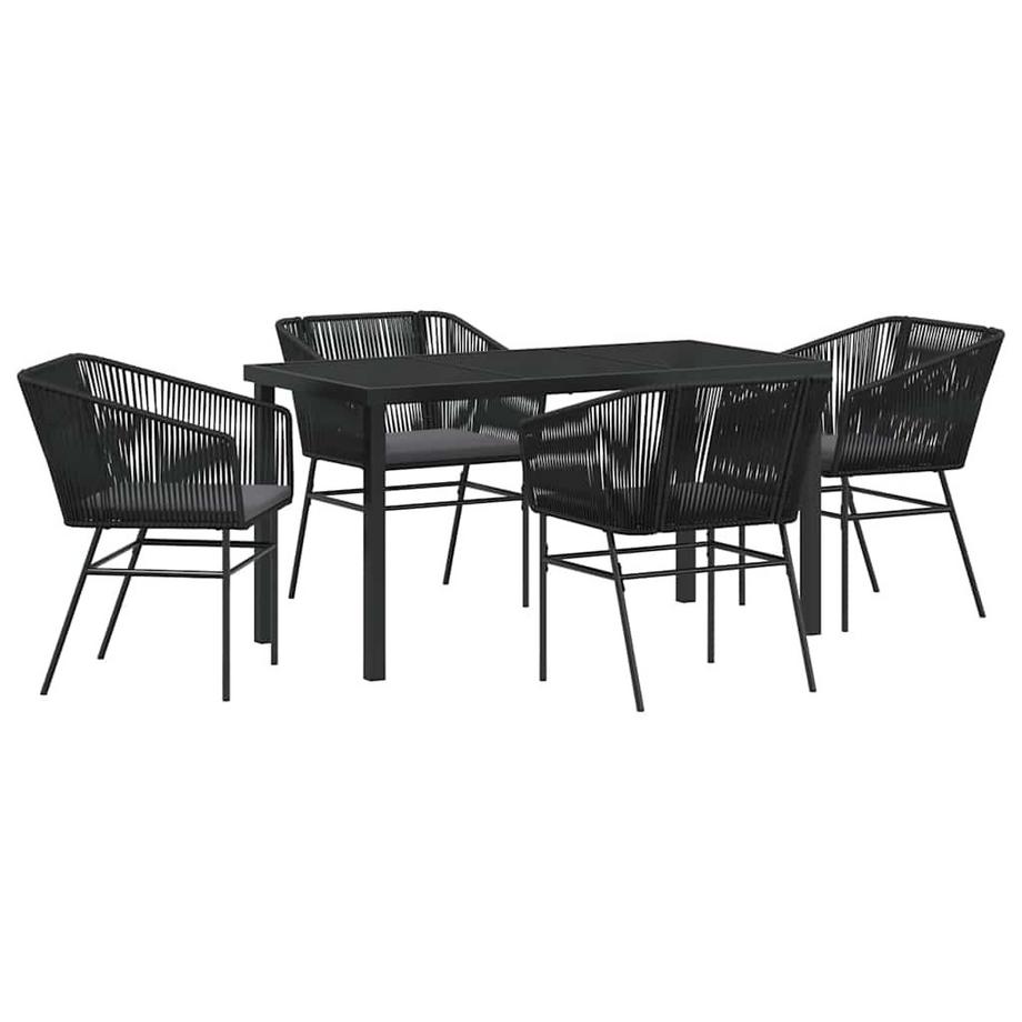 Ensemble de salle à manger pour jardin acier enduit de poudre