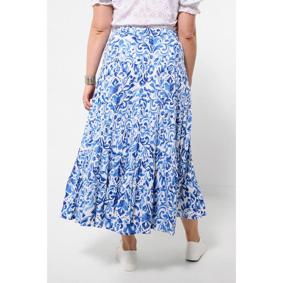 Joe Browns Crinkle-Maxirock mit Blumenprint und Quastendetail  
