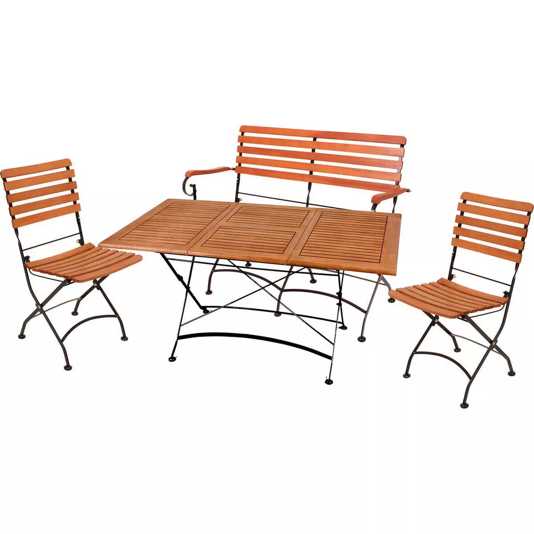 mutoni pleasure - Ensemble de salle à manger de jardin Wien VIII (4 pièces), One Size