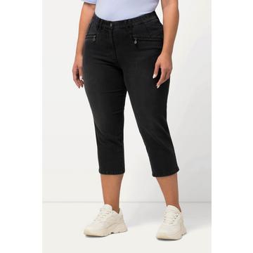 Jean Mony 7/8, taille élastique, poches zippées