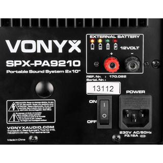 Vonyx  Vonyx SPX-PA9210 Système d'adresse publique de roulette 1000 W Noir 