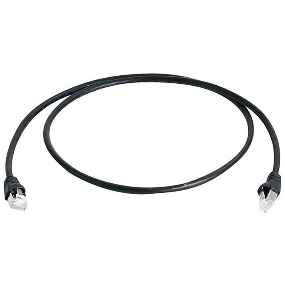 Telegärtner  RJ45 Cavo di rete, cavo patch CAT 6A S/FTP 15.00 m Nero Ritardante di fiamma 15 m 