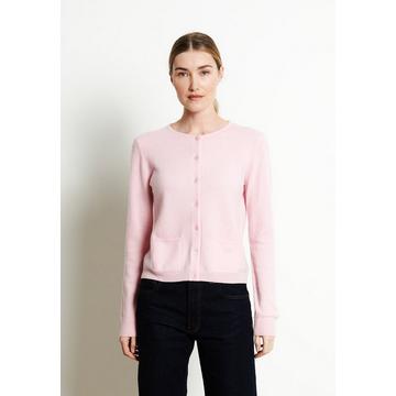 LILLY 4 Strickjacke mit tailliertem Rundhalsausschnitt - 100% Kaschmir