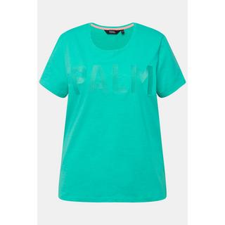 Ulla Popken  T-shirt à broderie, col rond et manches courtes. Coupe Regular 