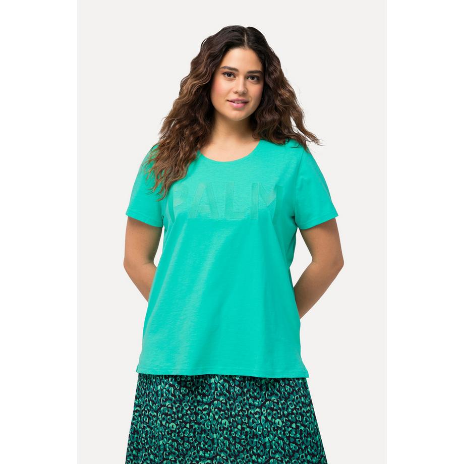 Ulla Popken Besticktes Regular Fit Rundhals Halbarm T-Shirt  