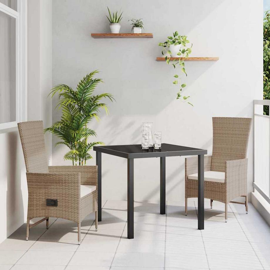 VidaXL Ensemble de jardin poly rattan  