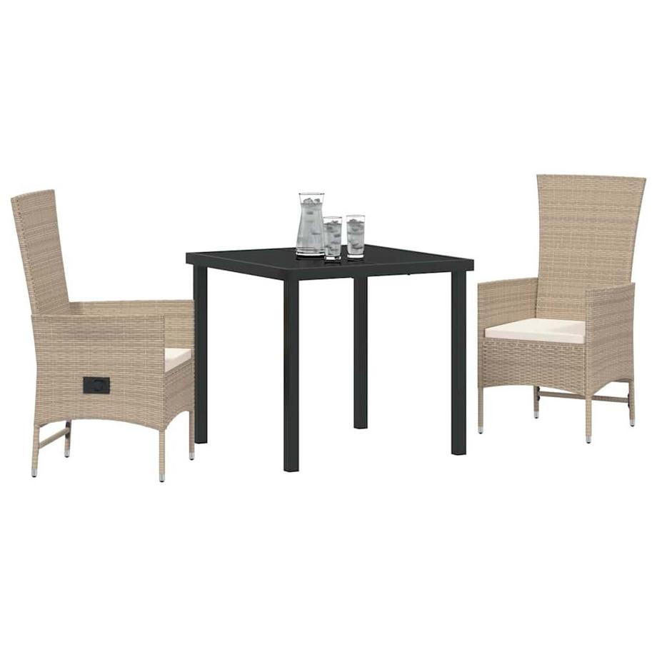 VidaXL Ensemble de jardin poly rattan  