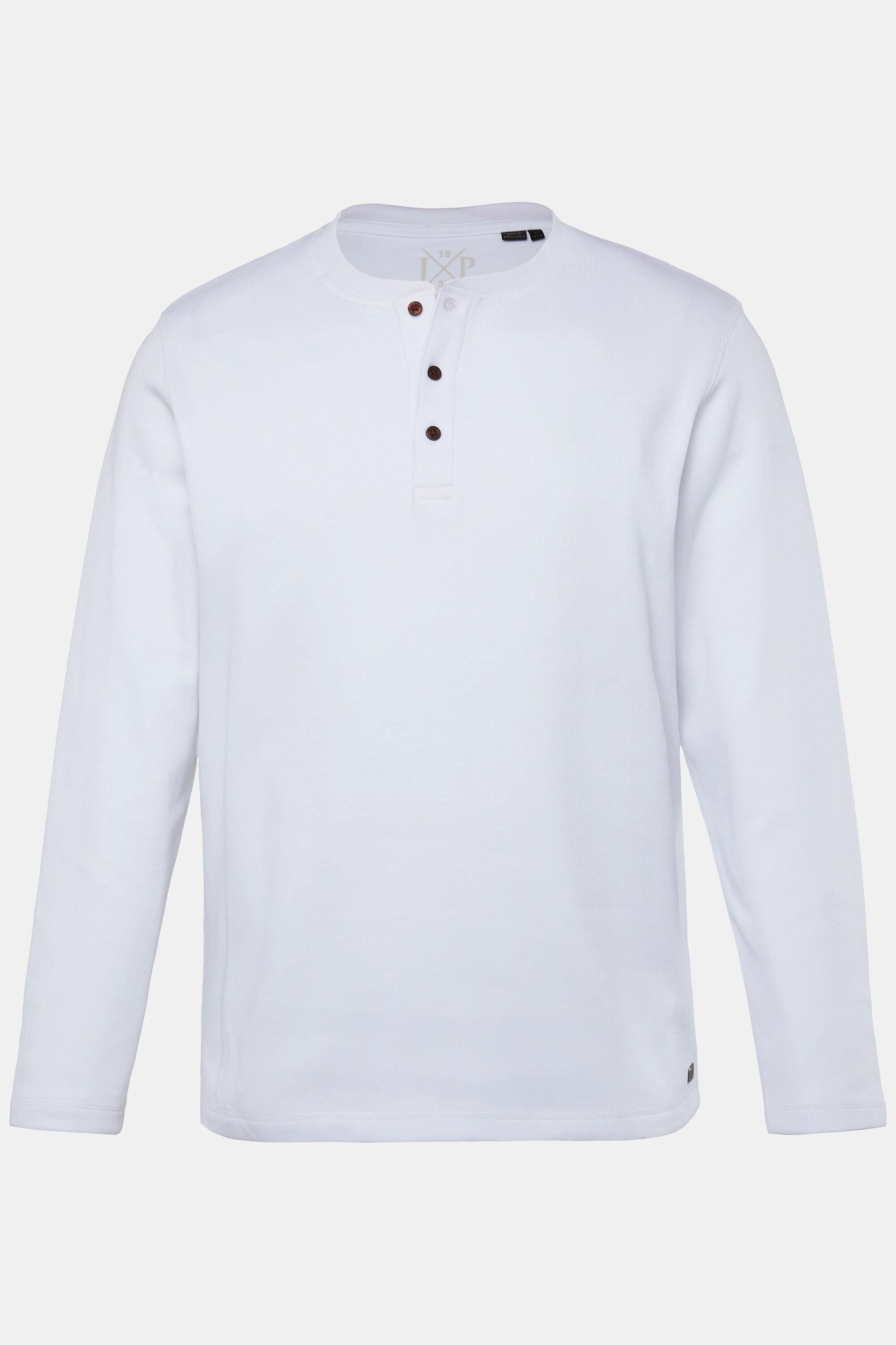 JP1880  Henley, Langarm, Piqué 