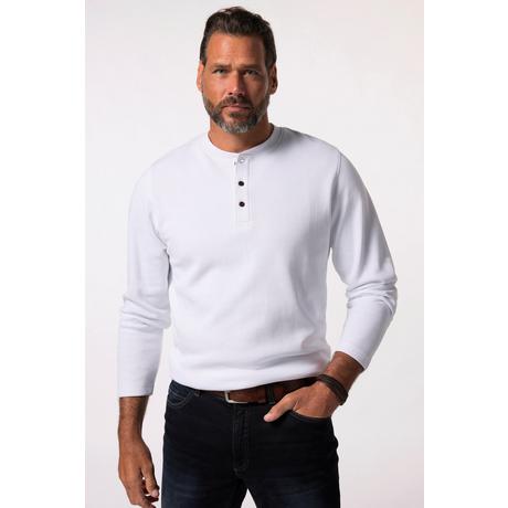 JP1880  Henley, Langarm, Piqué 