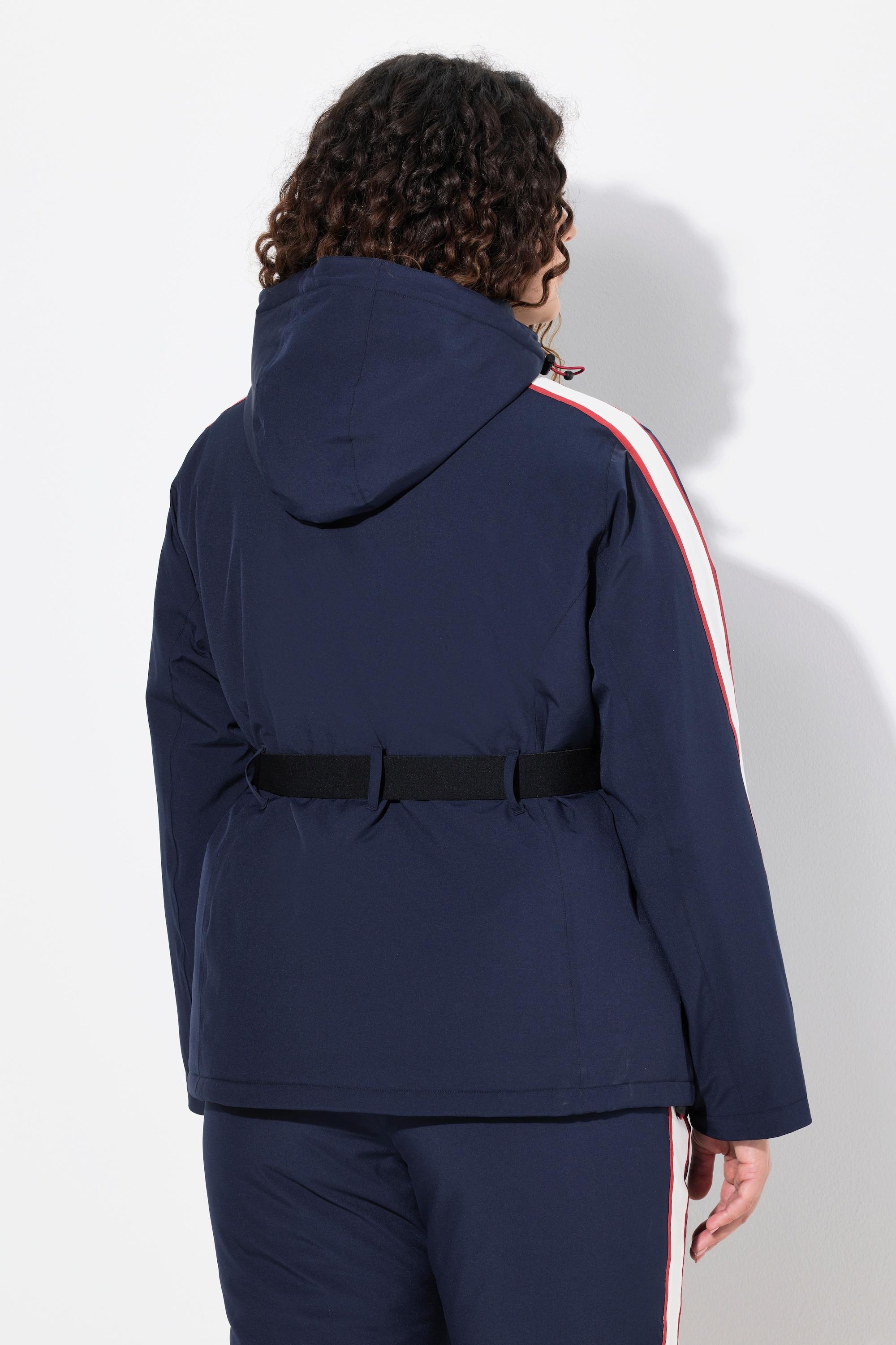 Ulla Popken Giacca Performance Impermeabile Cerniera a Doppio Cursore Fori per Pollici  