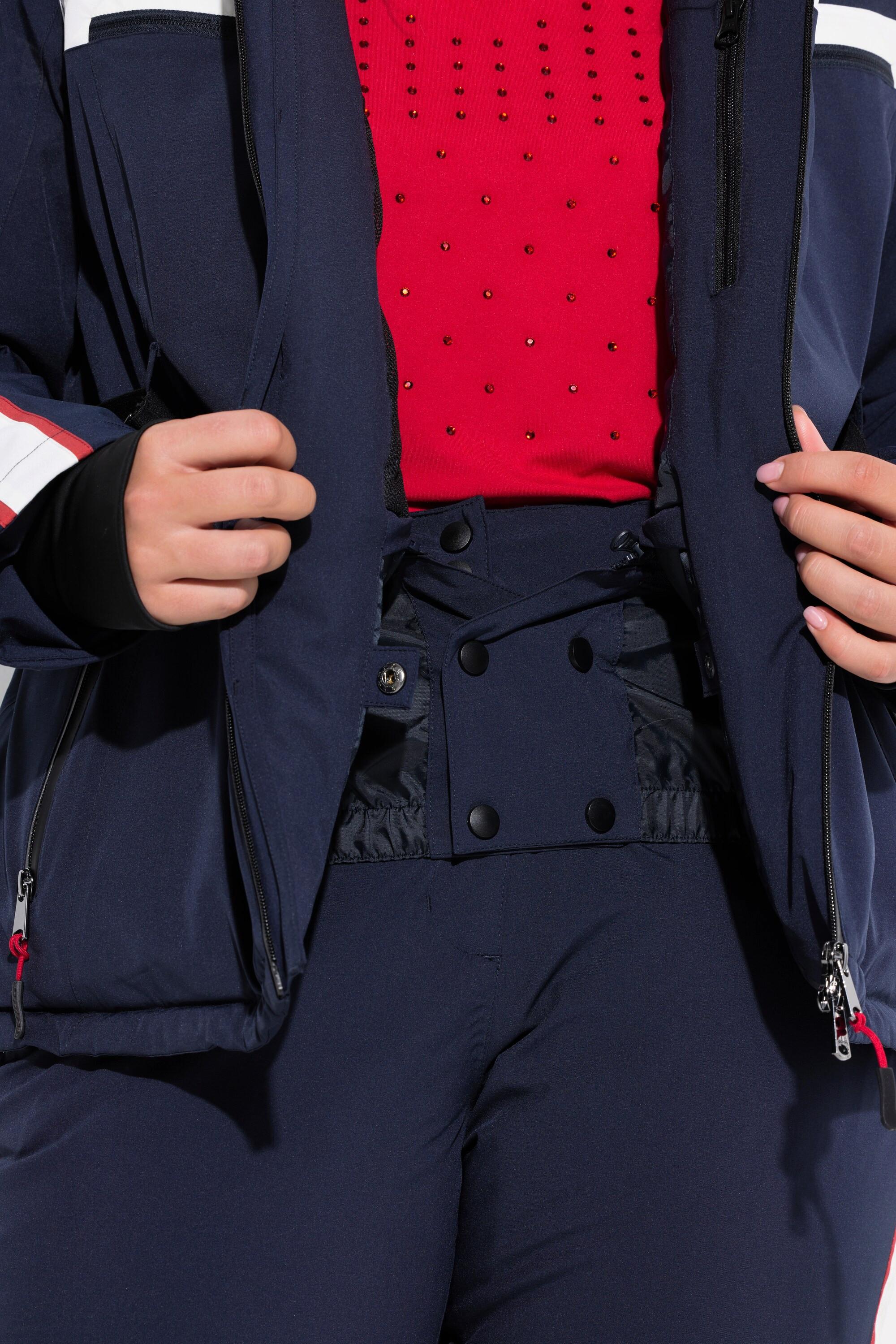 Ulla Popken Giacca Performance Impermeabile Cerniera a Doppio Cursore Fori per Pollici  