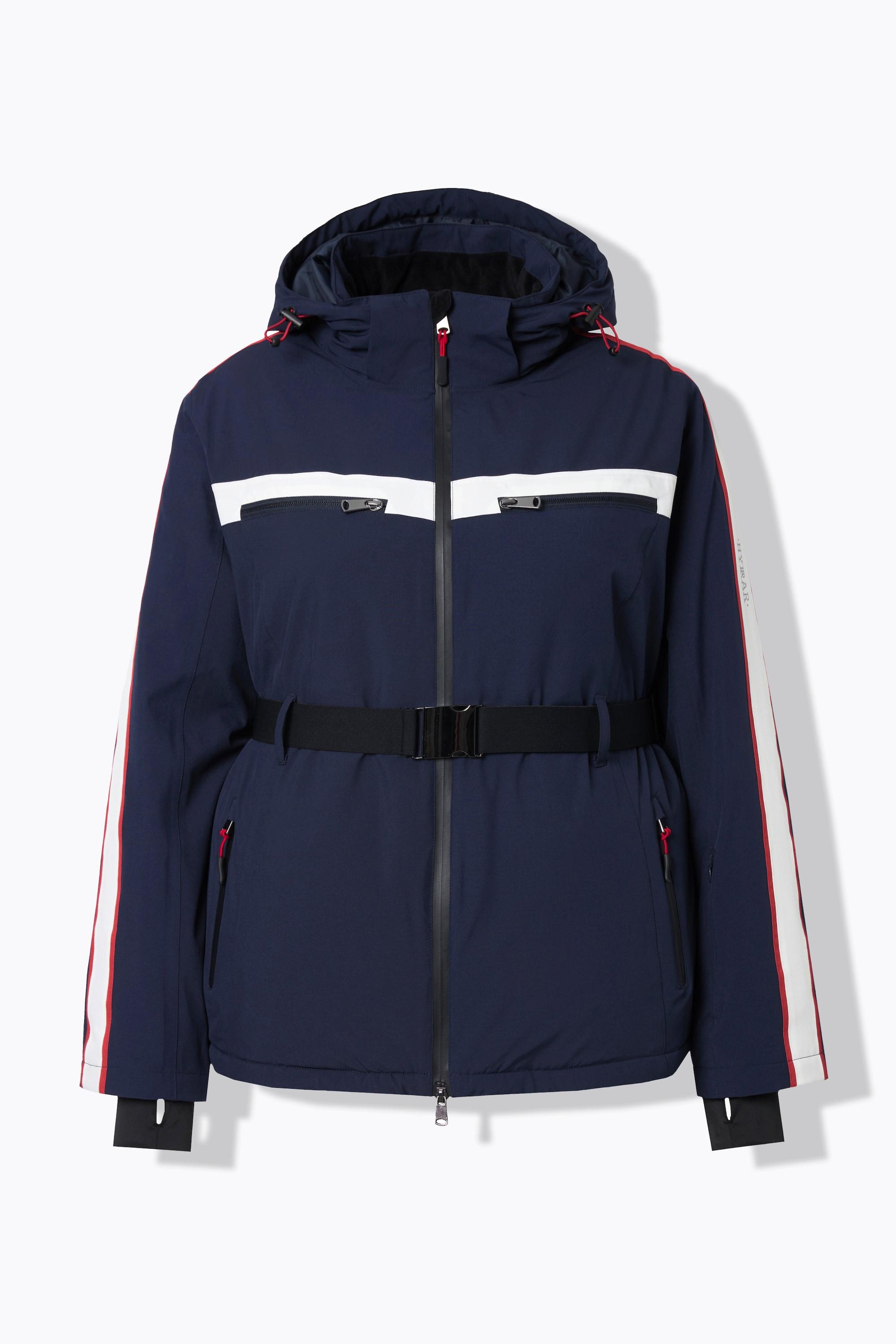 Ulla Popken Giacca Performance Impermeabile Cerniera a Doppio Cursore Fori per Pollici  